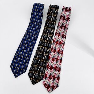 J Garcia Vintage Silk Ties Colorful Bold Art Teacher Hippie Bohemian Quirky